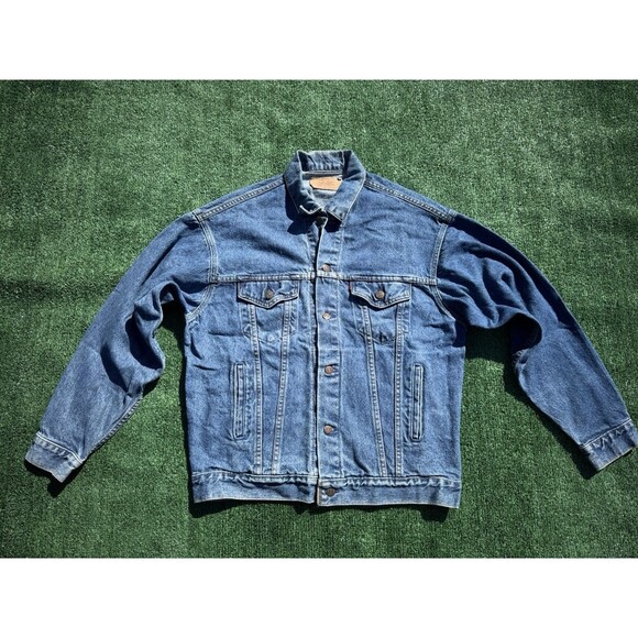 Vintage 90’s Levi’s Denim Trucker Jacket 71507 0218 Men's Medium Made in USA - Picture 1 of 8